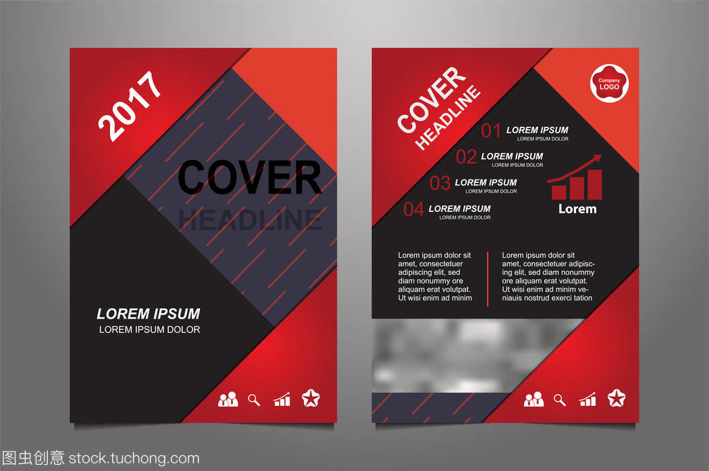 红演示文稿书封面设计模板 图文设计的艺术